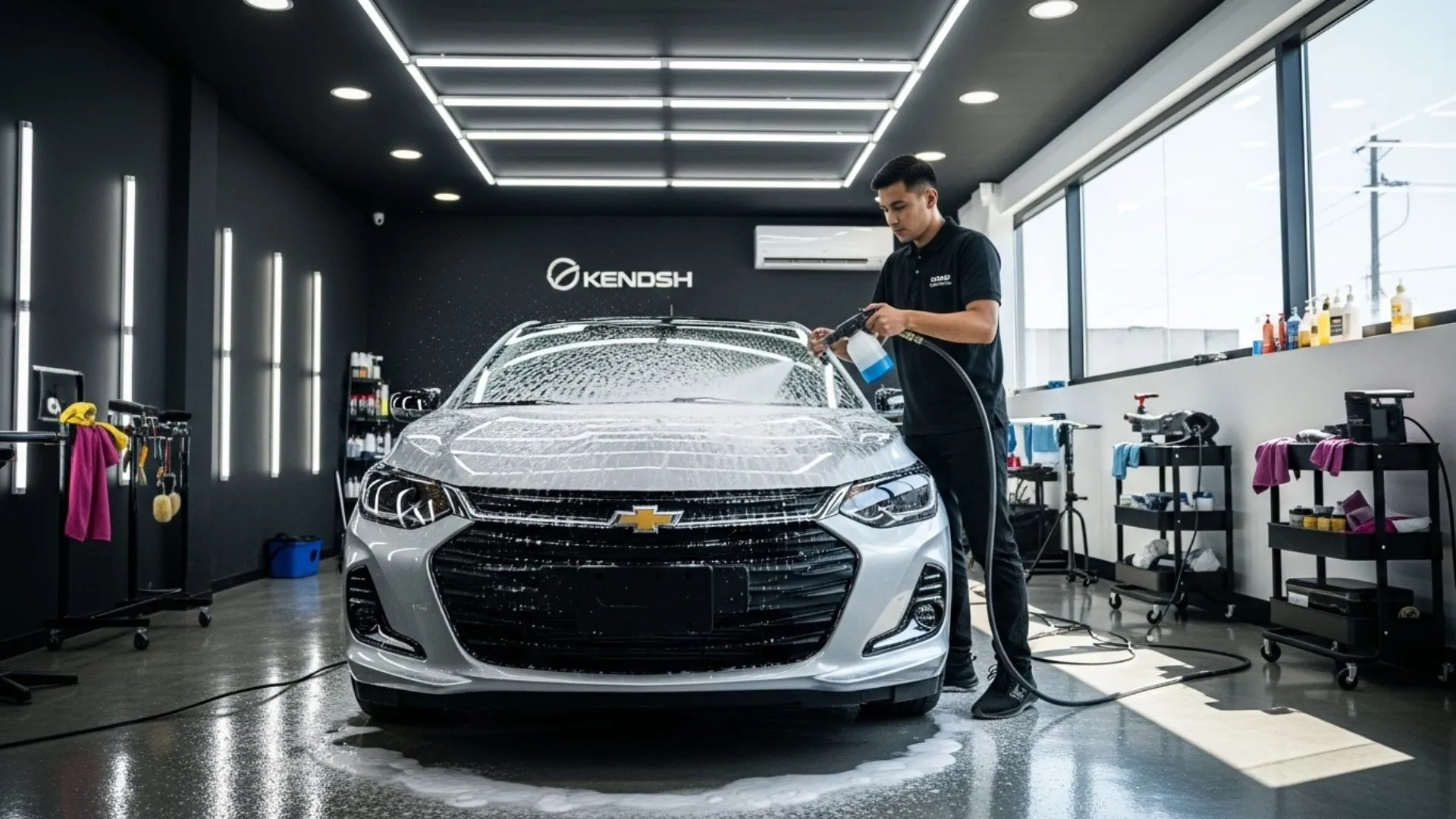 Inspeção de polimento automotivo e acabamento final