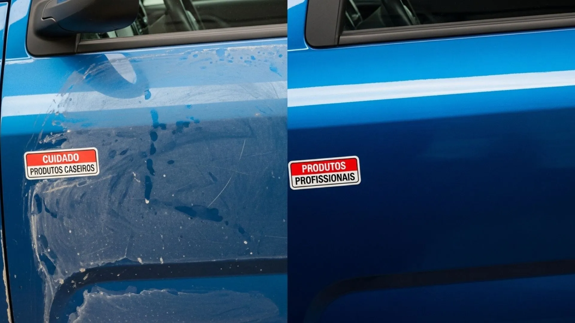 Aplicação de cera e microfibra em acabamento automotivo